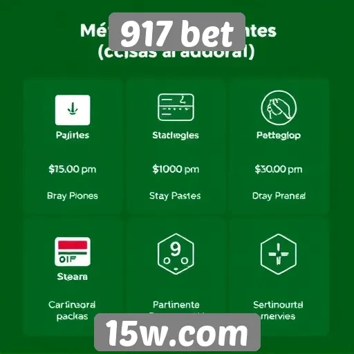 Métodos de pagamento aceitos pela 917 bet